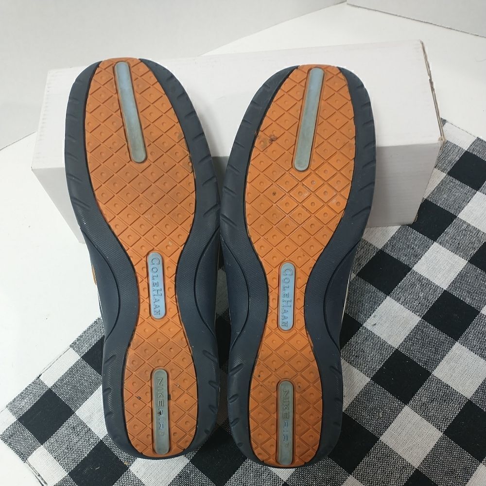 COLE HAAN Women's Blue/Orange Zip Slingback Air Sneakers Size US 6.5B D15149 - Picture 9 of 10